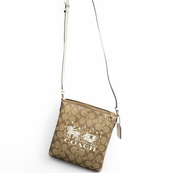 Coach Mini Rowan file bag signature canvas - Picture 1 of 9